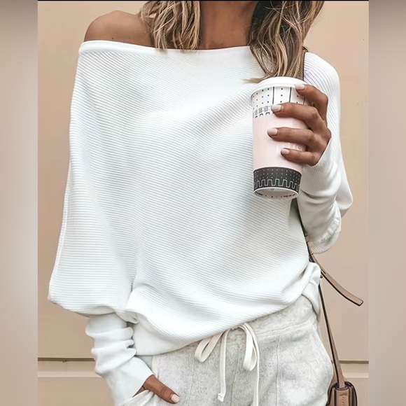 non boutique brand Tops - Sold. New in Package Off the shoulder pullover sweater